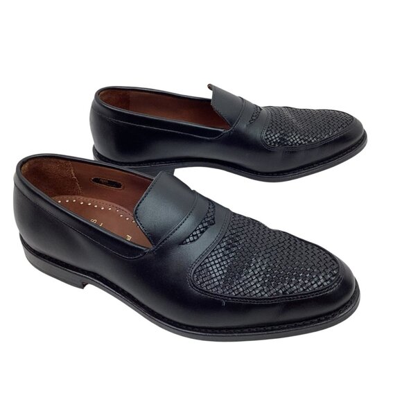 Allen Edmonds Carlsbad Mens 9.5E Leather Weave Penny Loafers Slip On Dress Shoes - Picture 7 of 14